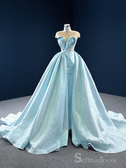 Selinadress Feature Ball Gown Luxury Sky Blue Prom Dress Evening Gowns DWH7200|Selinadress