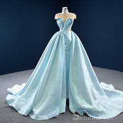 Selinadress Feature Ball Gown Luxury Sky Blue Prom Dress Evening Gowns DWH7200|Selinadress