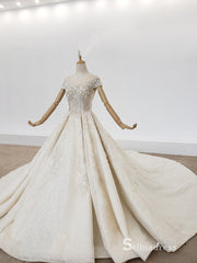 Selinadress Off-the-shoulder Crystal Wedding Dress Shiny Dream Wedding Gowns SDW012