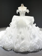 Selinadress Off-the-shoulder White Ball Gown Wedding Dress Luxury Bridal Gowns SPL66956|Selinadress