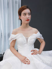 Selinadress Off-the-shoulder White Ball Gown Wedding Dress Luxury Bridal Gowns SPL66956|Selinadress