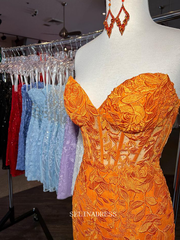 Sweetheart Lace Appliqued Short Prom Dress Cute Homecoming Dresses Hoco Dresses Pageant Dresses #TKL059|Selinadress