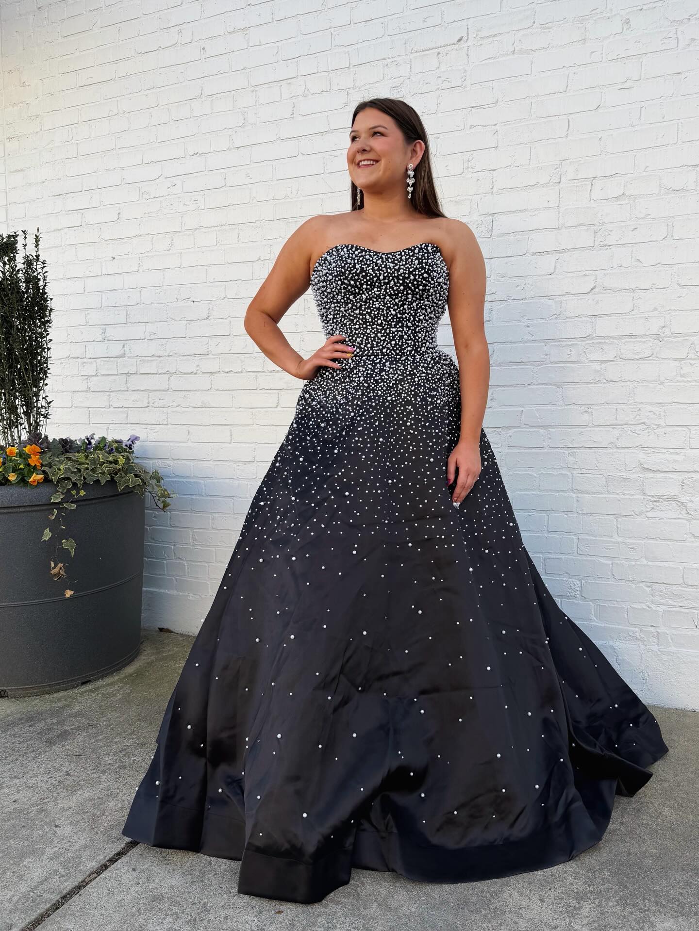Black Sweetheart Long Prom Dresses With Beads Satin Evening Dresses SKL002|Selinadress