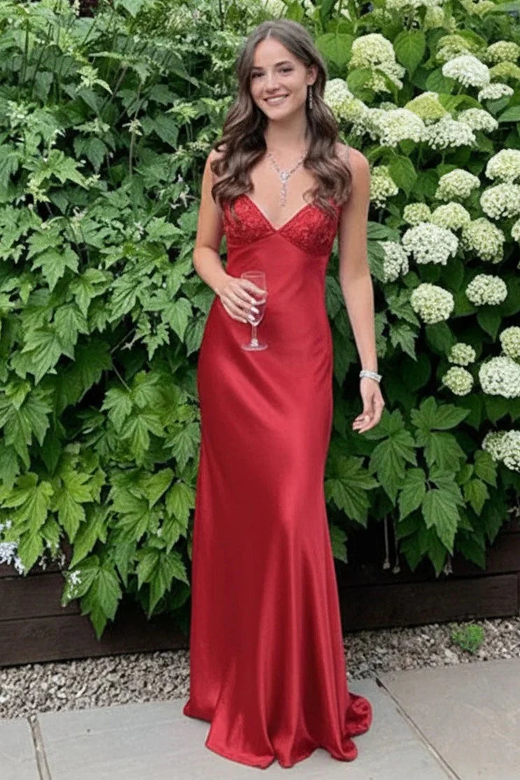 Elegant Straps Blue Beaded Applique Sheath Maxi Dress Prom Dress lck007