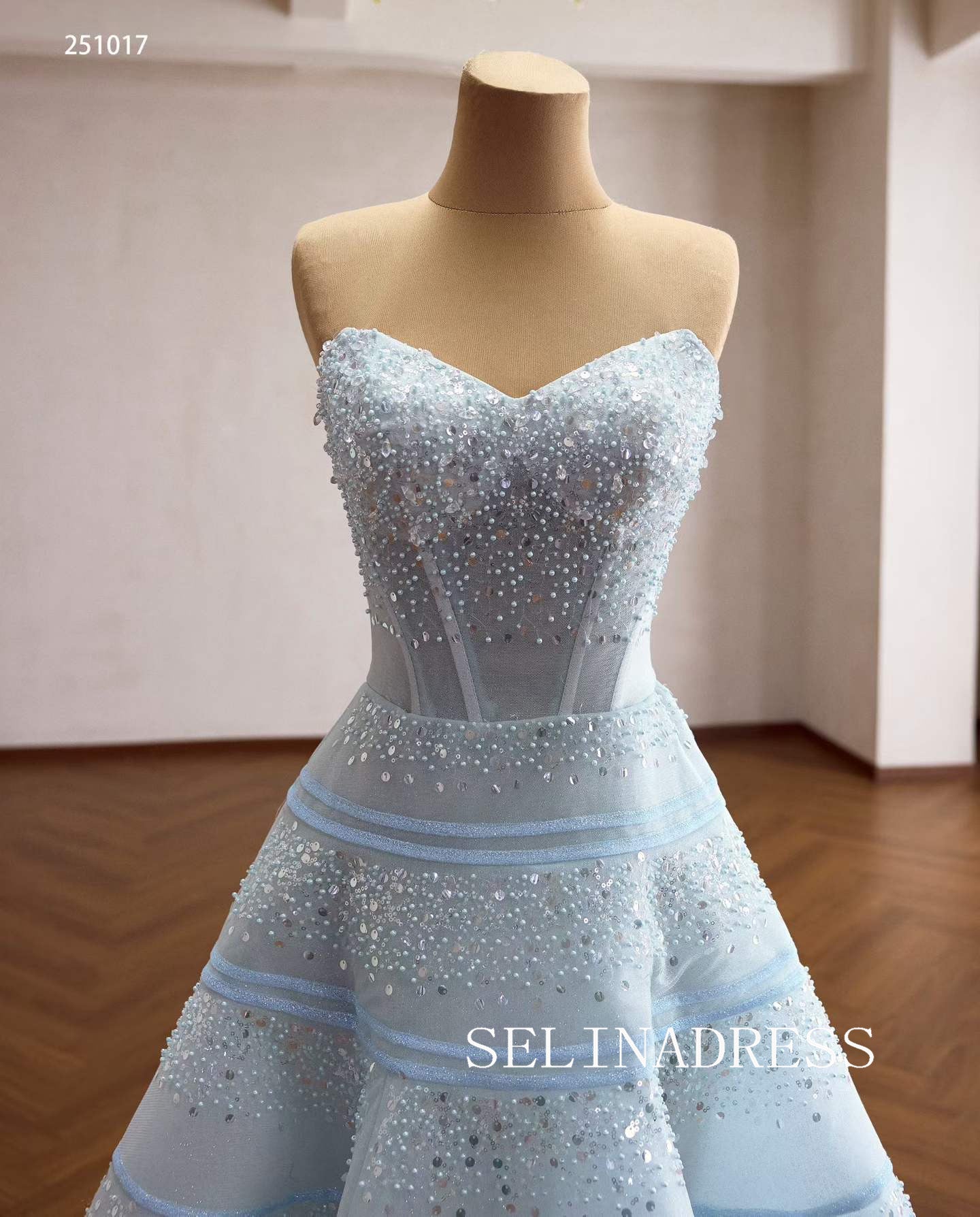 Glamorous Red Sequined Evening Gown with Sweetheart Neckline Quincess Dresses 251017|Selinadress