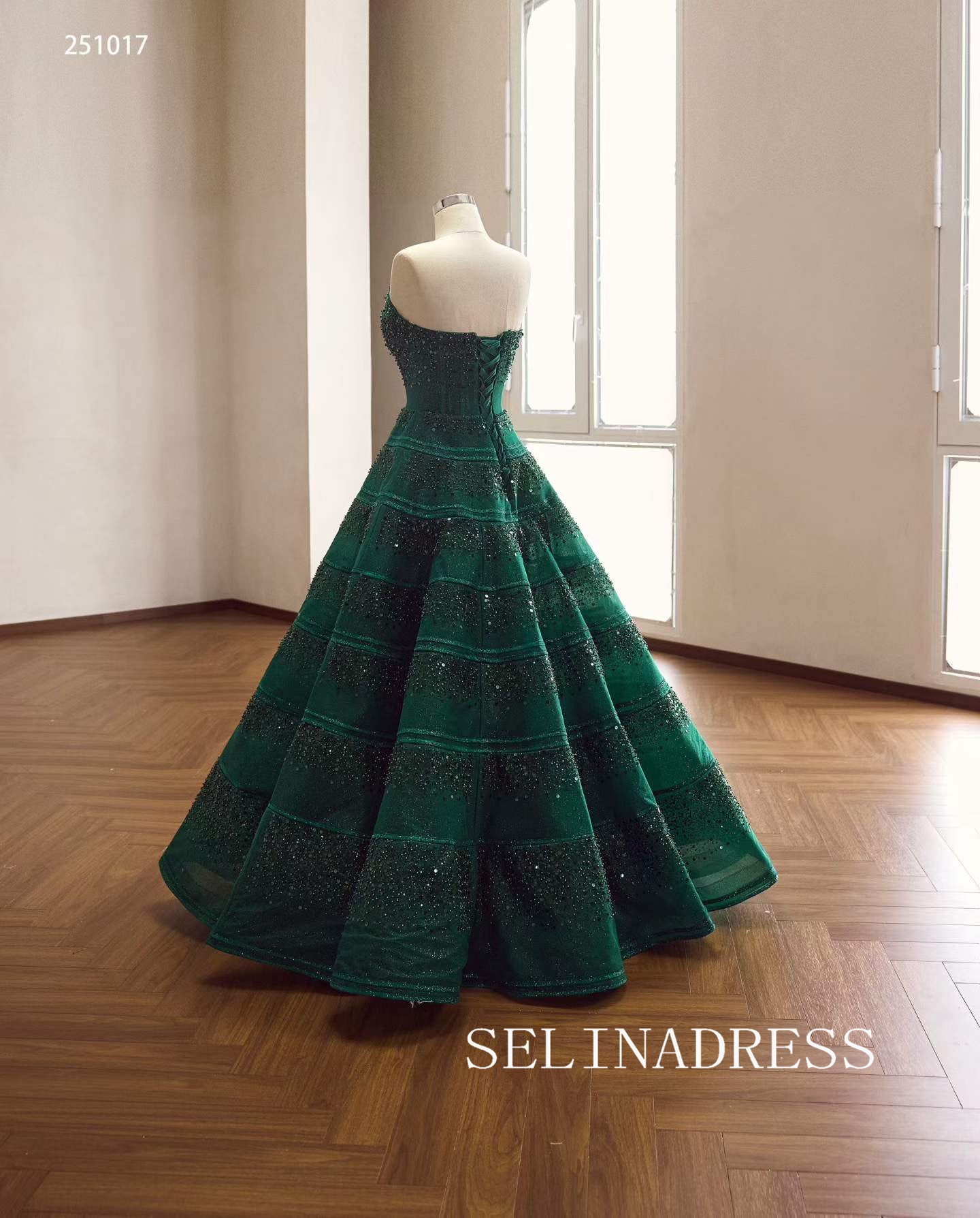 Glamorous Red Sequined Evening Gown with Sweetheart Neckline Quincess Dresses 251017|Selinadress