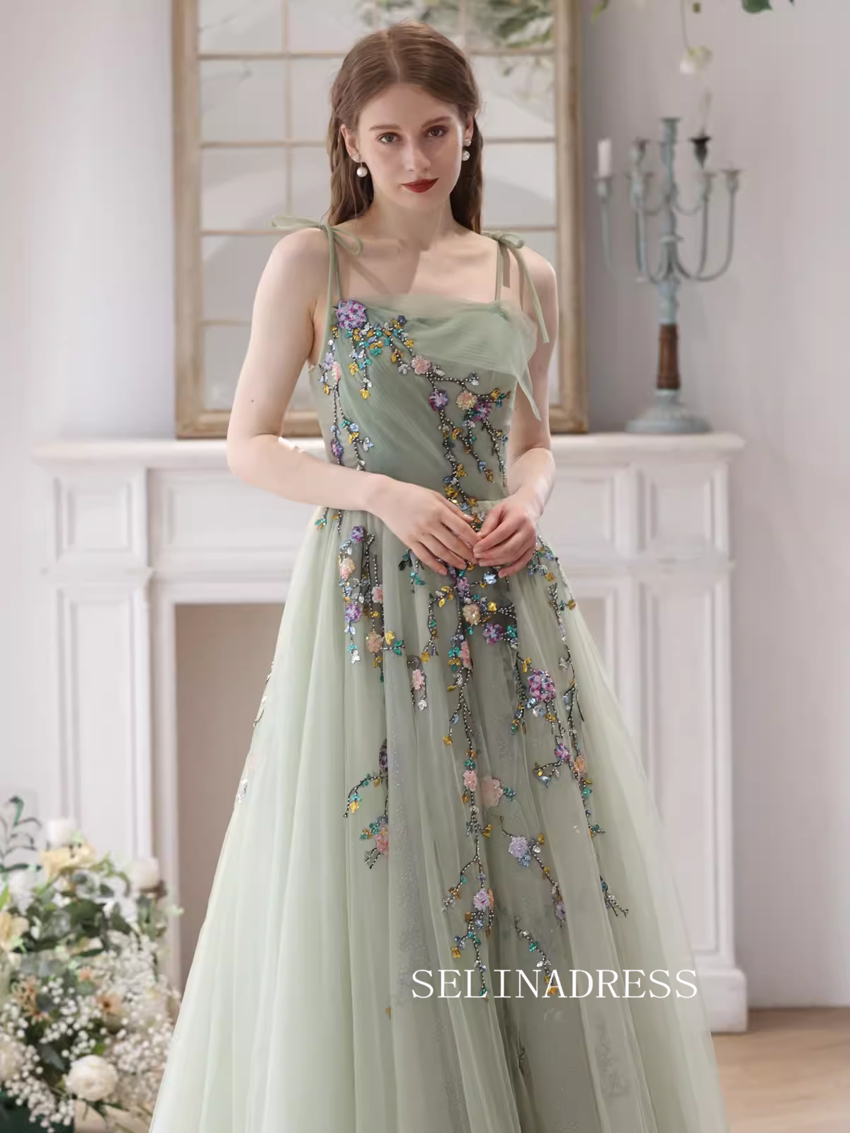 A-line Spaghetti Straps Mint Green Prom Dress Beautiful Princess Dresses TKL2205 A-line Spaghetti Straps Mint Green Prom Dress Beautiful Princess Dresses TKL2205