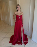 A-line Sweetheart Fuchsia Long Prom Dress Cheap Long Evening Dress LPK177