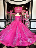 A-line Sweetheart Pink Custom Quinceañera Dress Long Princess Dresses SEW1123|Selinadress