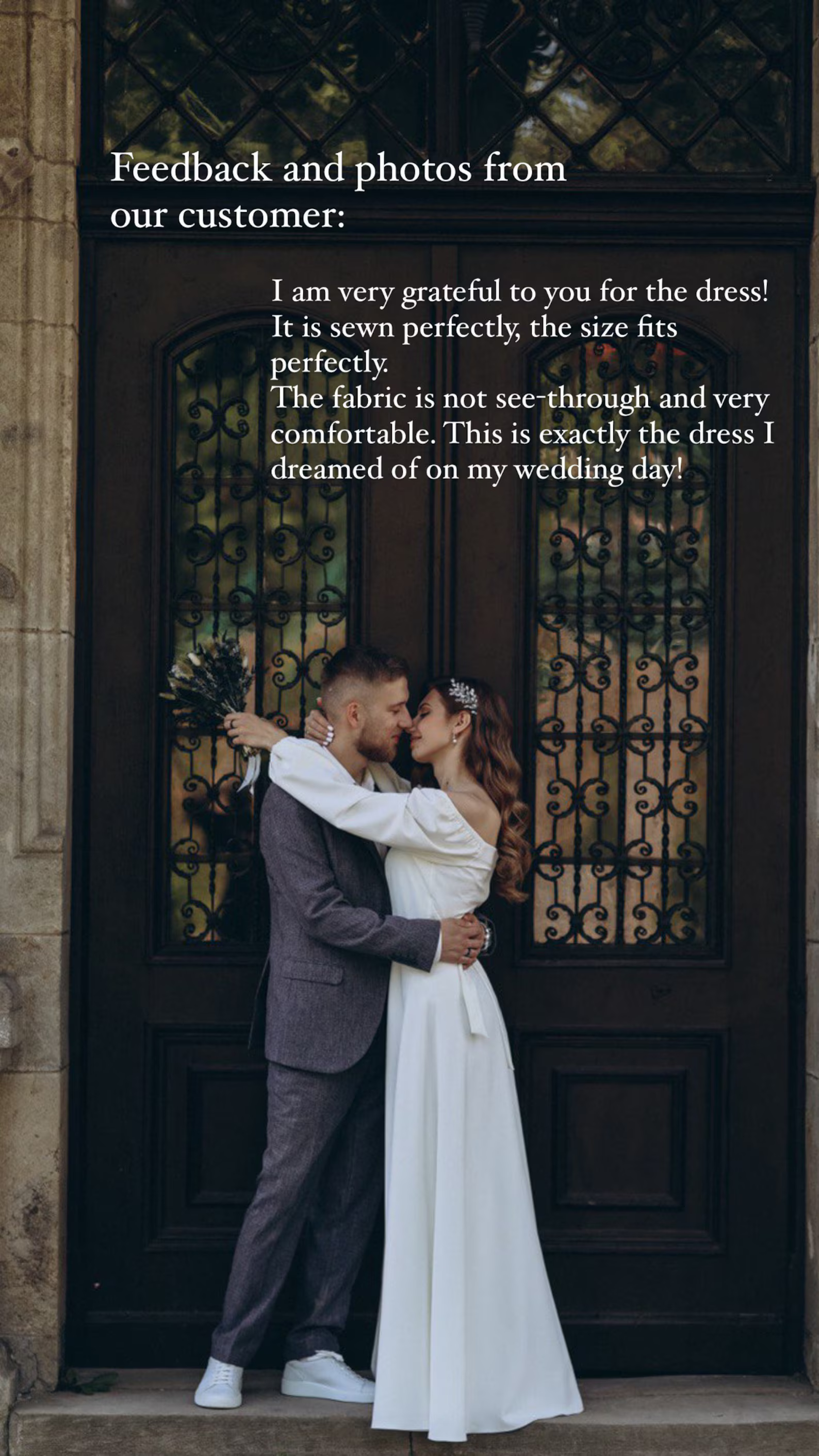 A-line Off-the-shoulder Long Sleeve Wedding Dresses Rustic Satin Bridal Gowns CBA033|Selinadress