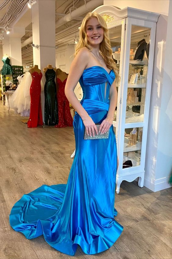 Chic Mermaid Sweetheart Long Prom Dresses Cheap Elegant Evening Dress SELINADRESS Chic Mermaid Sweetheart Long Prom Dresses Cheap Elegant Evening Dress SELINADRESS
