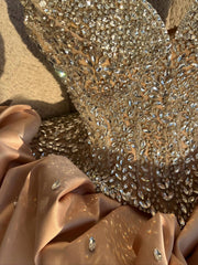 Champagne Vneck Short Prom Dress Homecoming Dress With Rhinestone # TKL682|Selinadress