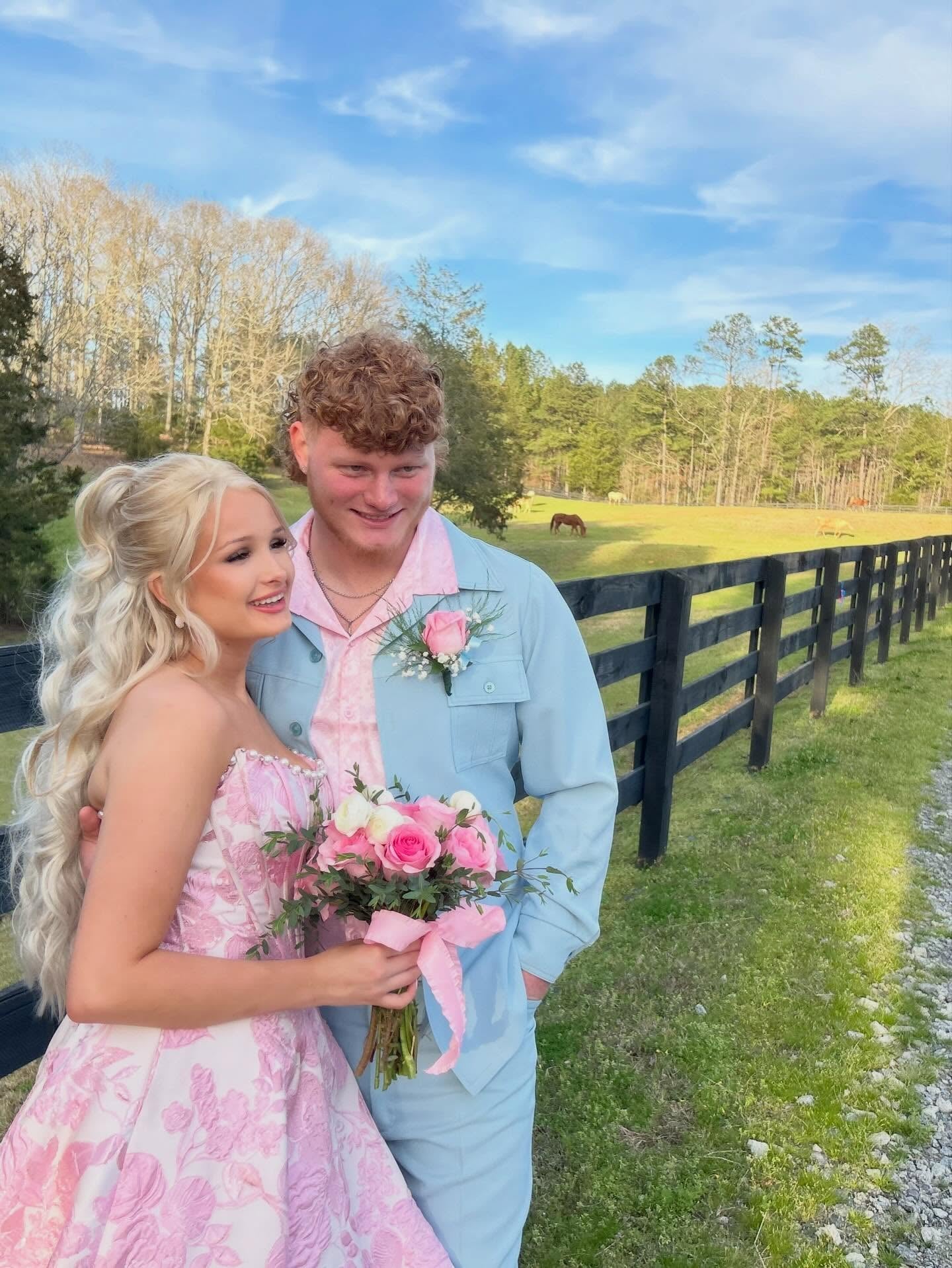 A-Line Empire-Waist Pink Strapless Long Prom Dress with Pearls lpk250|Selinadress