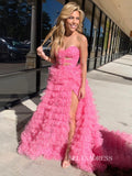 Gorgeous Ruffle Prom Dresses Strapless Quinceanera Dress lpk914|Selinadress