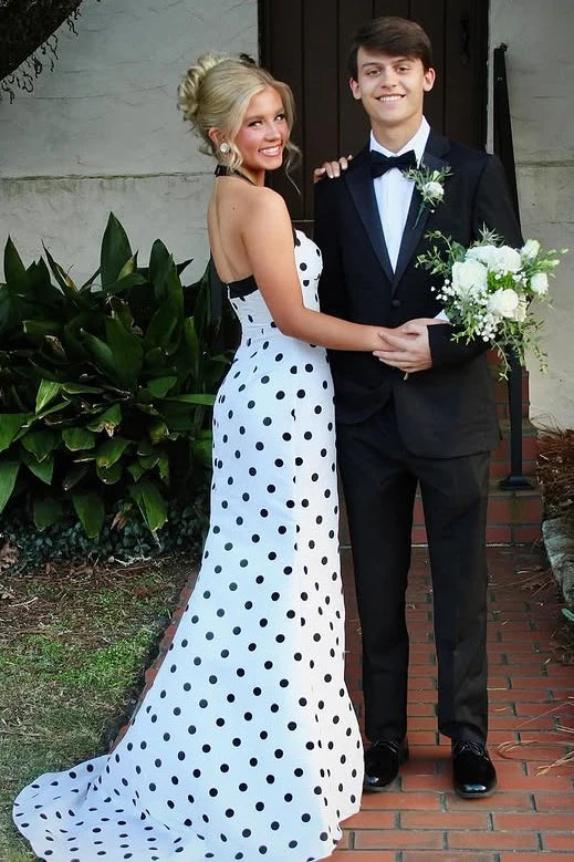 halter sweetheart prom dress Open-Back Long Halter Prom Dress with Sash