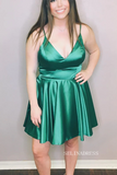 Burgundy Spaghetti Straps Homecoming Dresses Cheap Short Party Dresses MHL031