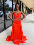 Mermaid Spaghetti Straps Long African Prom Dress Ruffles Evening Dresses sew1009|Selinadress