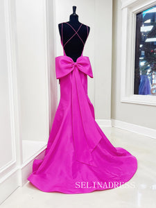Mermaid Spaghetti Straps Satin Long Prom Dresses Cheap Evening Formal Dress lpk513|Selinadress