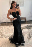 Mermaid Sweetheart Applique Lace Blue Long Prom Dress lpk938|Selinadress