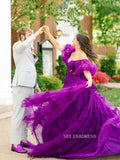 Black Off-the-shoulder Ruffles Long Prom Dress Evening Dress sew1045