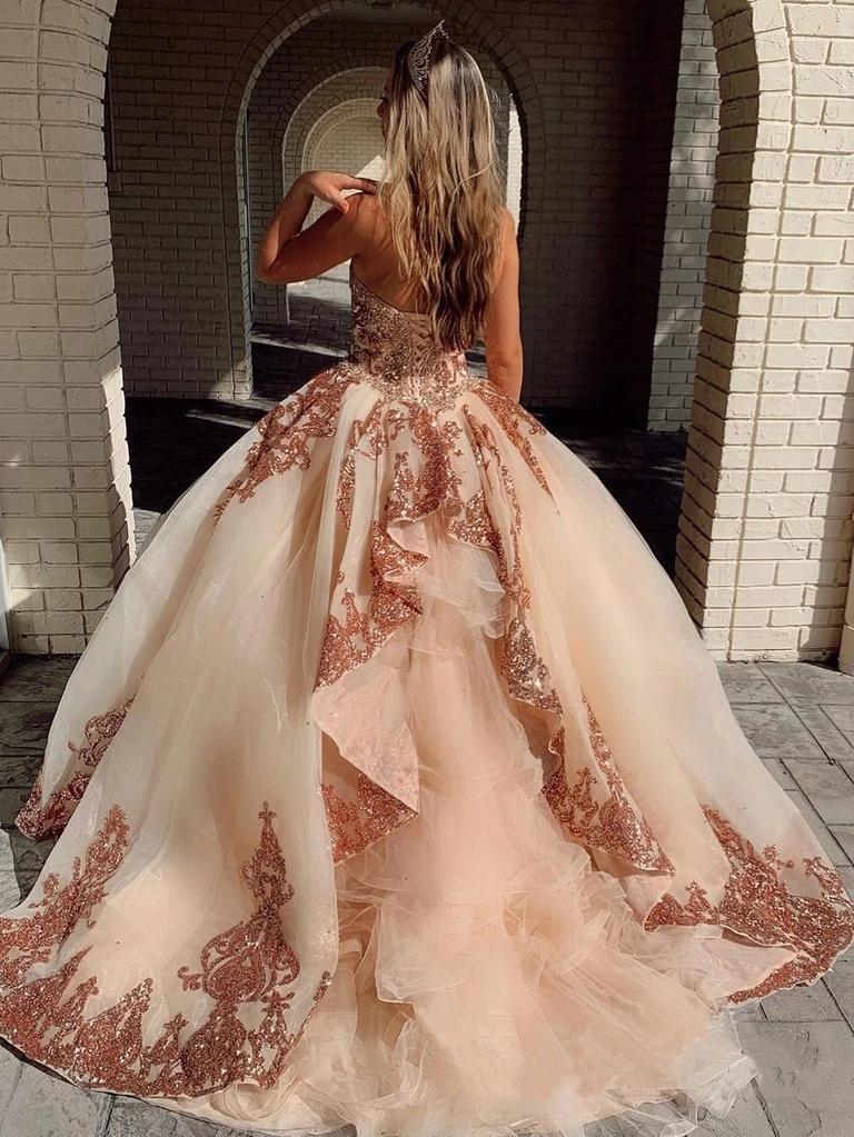 A-line Sweetheart Applique Long Prom Dresses Quinceanera Dress CBD541 SELINADRESS A-line Sweetheart Applique Long Prom Dresses Quinceanera Dress CBD541 SELINADRESS