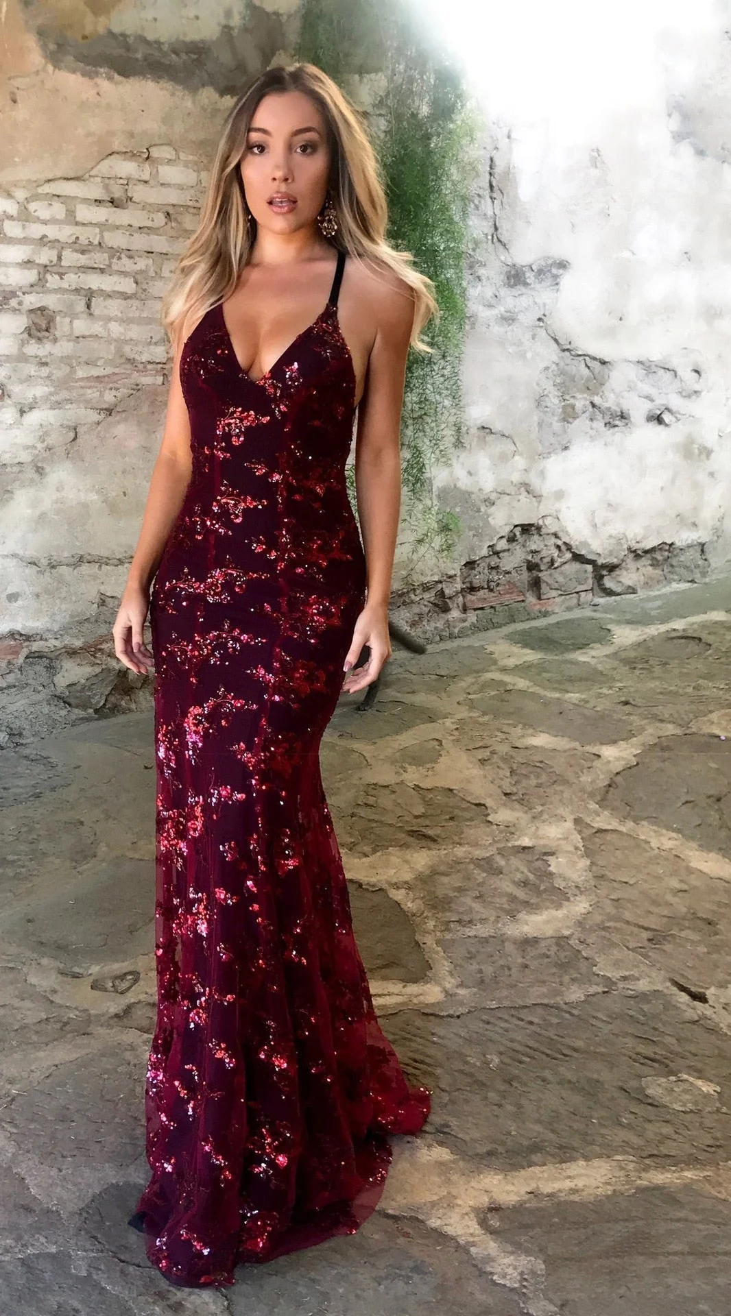 Spaghetti Straps Mermaid Silver Long Prom Dress Sequins Sparkly Evenin SELINADRESS Spaghetti Straps Mermaid Silver Long Prom Dress Sequins Sparkly Evenin SELINADRESS