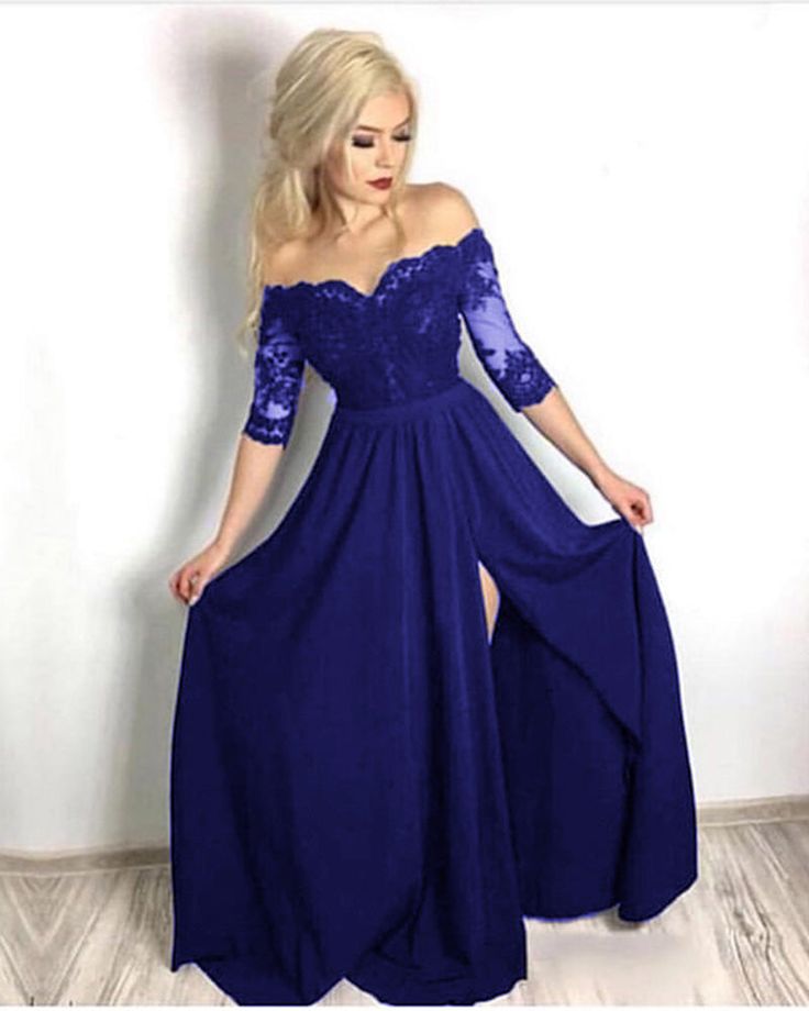 Maroon Off Shoulder Half Sleeve Burgundy Lace Long Prom Dresses Evenin SELINADRESS Maroon Off Shoulder Half Sleeve Burgundy Lace Long Prom Dresses Evenin SELINADRESS