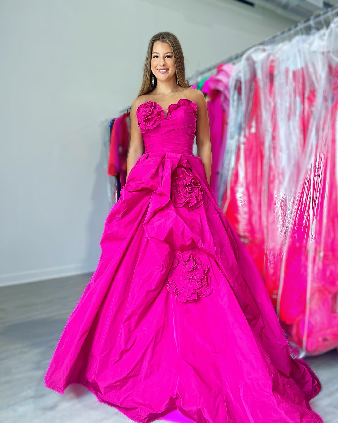 Chic Sweetheart Taffeta Red Prom Dresses Elegant Long Formal Evening Gowns SEW0189|Selinadress