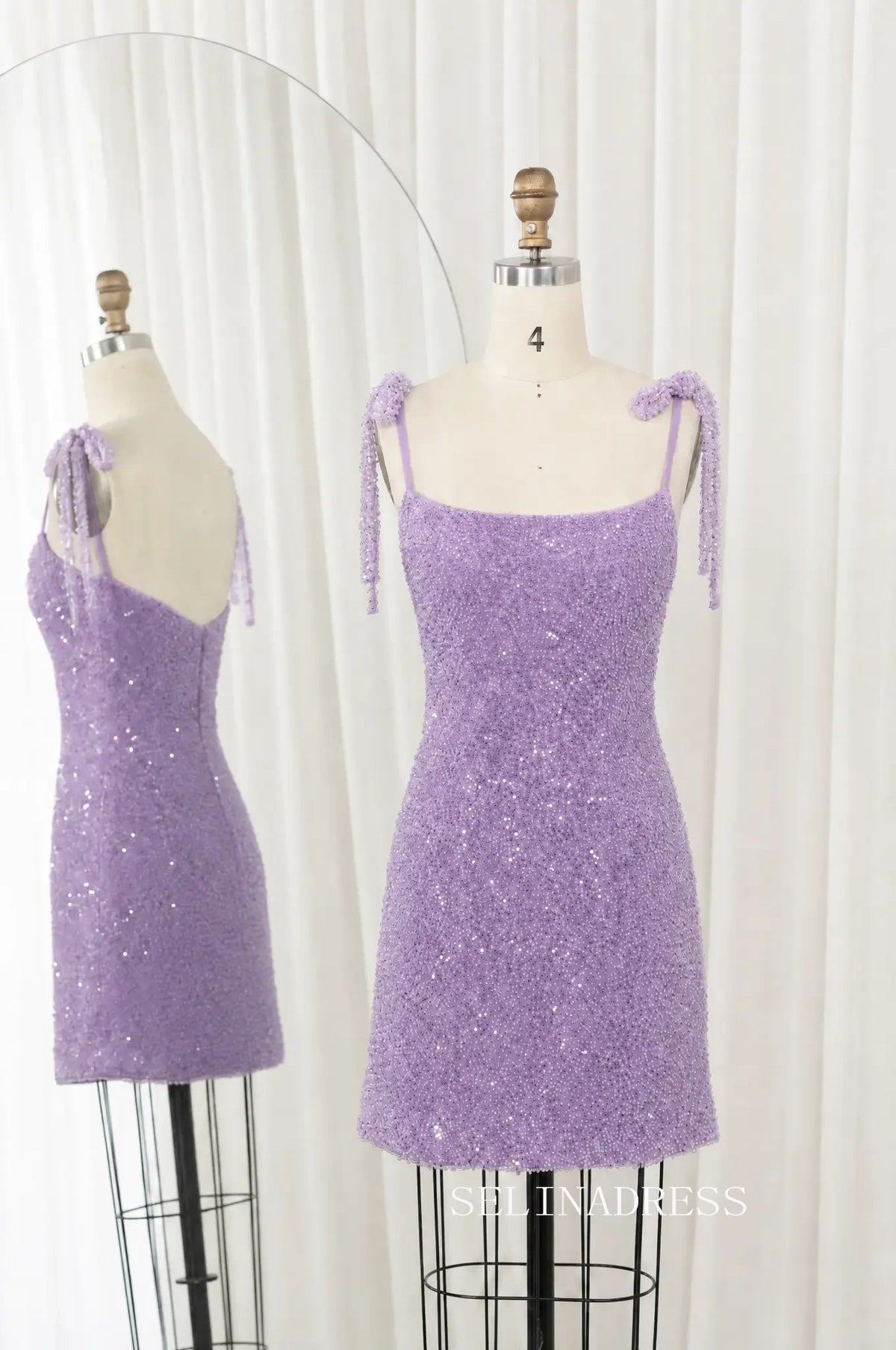 Fully Beaded Short Homecoming Dress TFB 5012|Selinadress