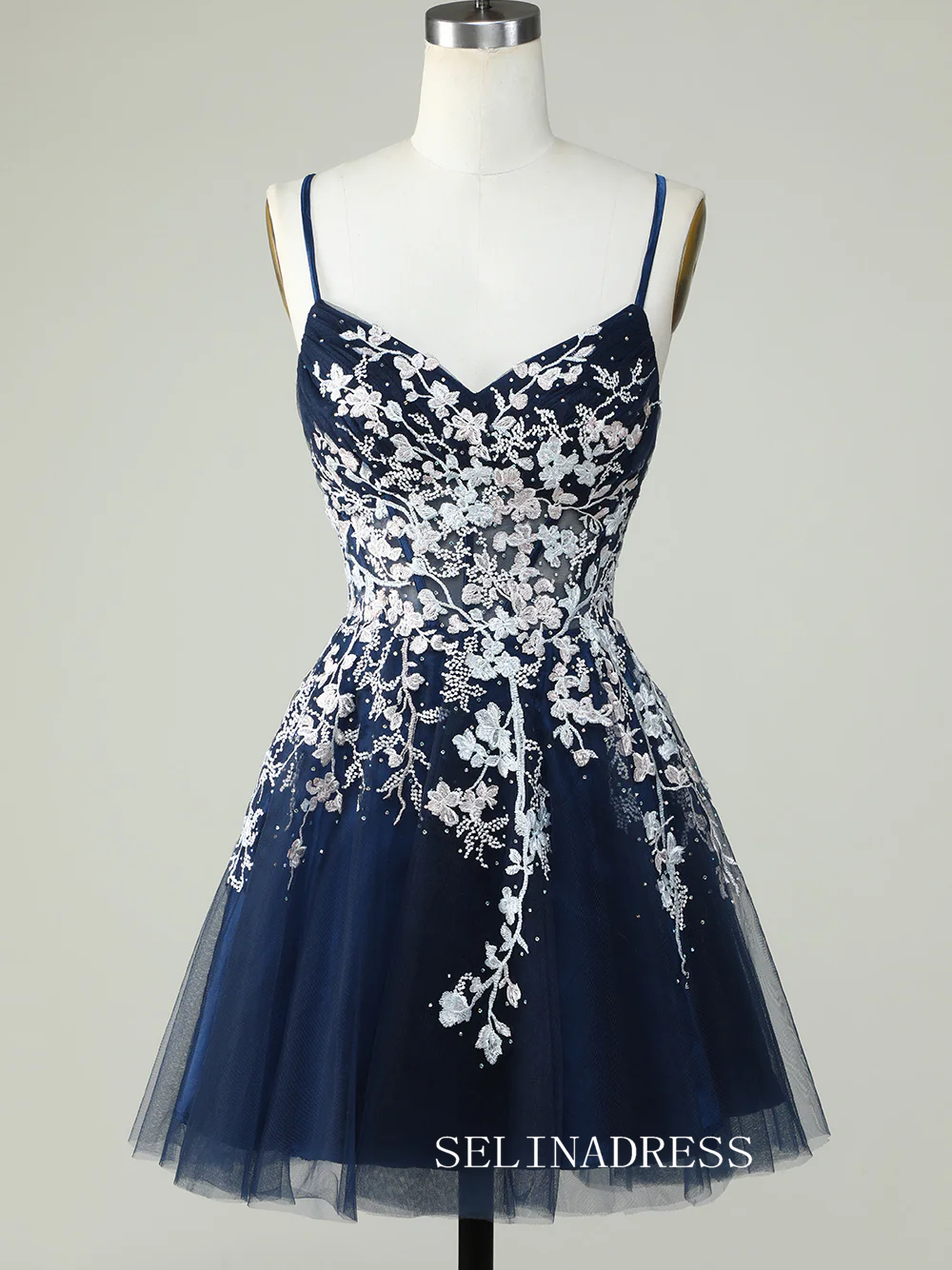 A-line Dusty Sage Homecoming Dresses Hoco Dress Spaghetti Straps Appli SELINADRESS A-line Dusty Sage Homecoming Dresses Hoco Dress Spaghetti Straps Appli SELINADRESS