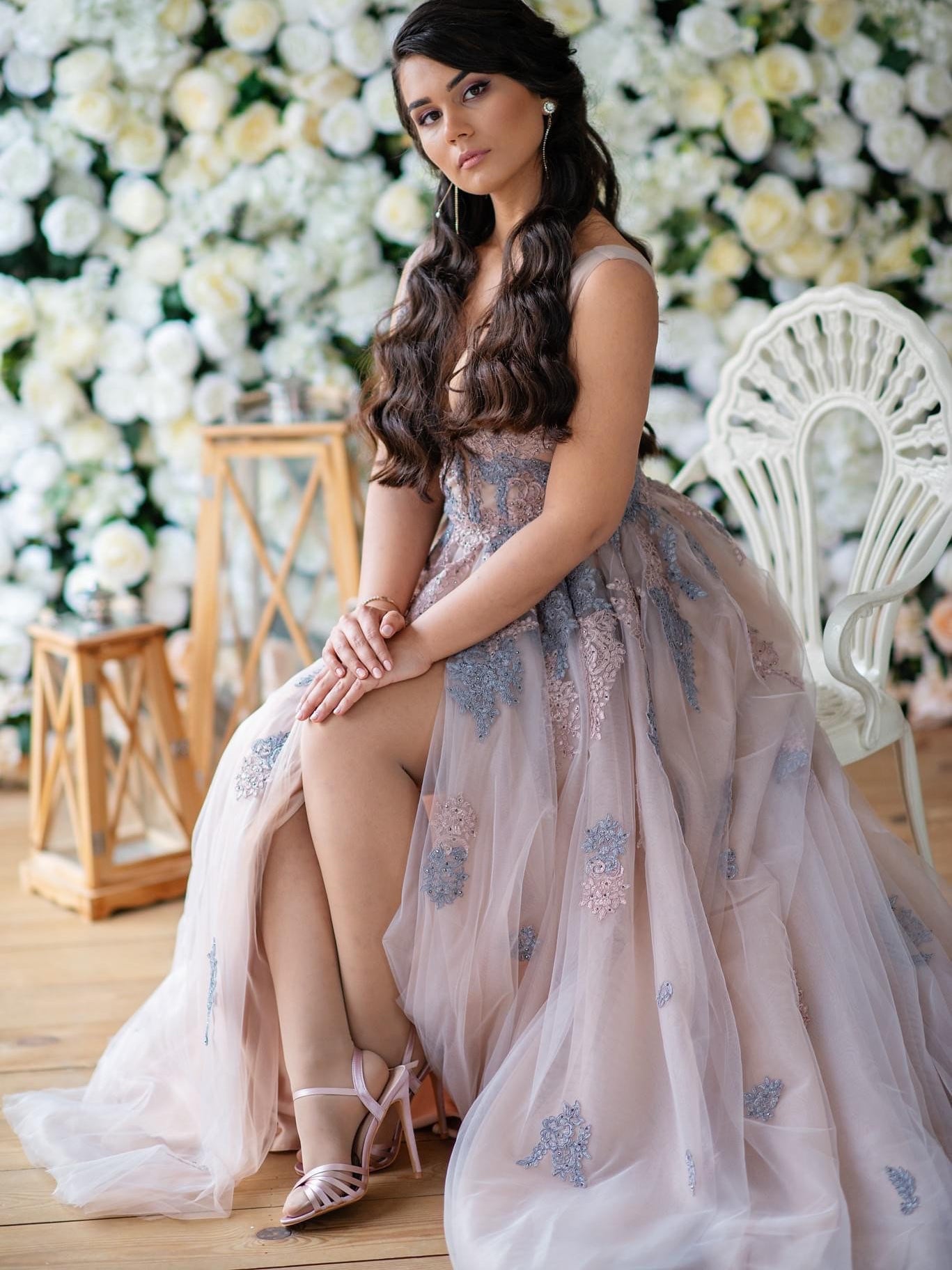 A-line Fairytale Pink Wedding Dress Unique Floral Wedding Gown Tulle F SELINADRESS A-line Fairytale Pink Wedding Dress Unique Floral Wedding Gown Tulle F SELINADRESS