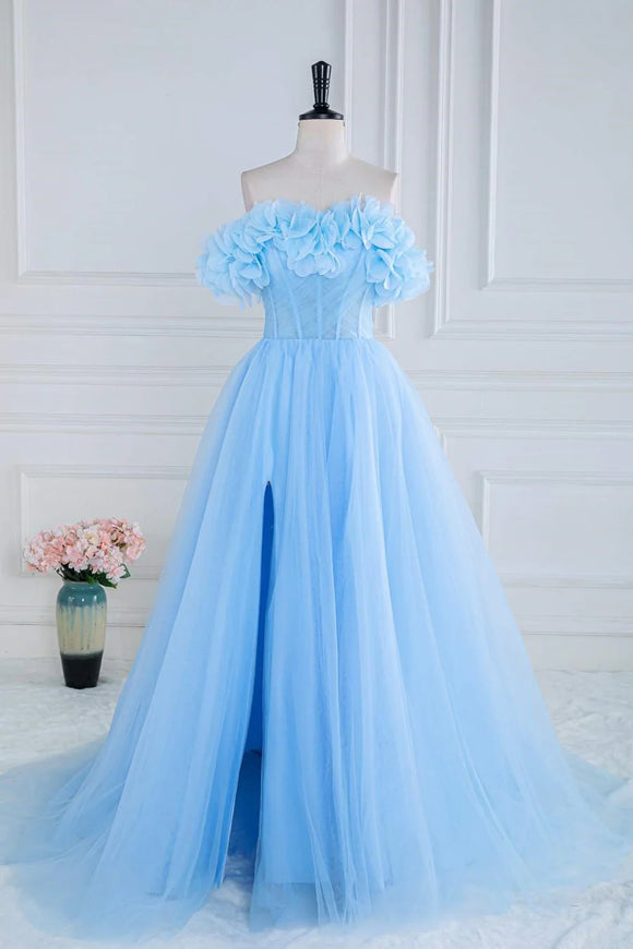 Beautiful Spaghetti Strap Prom Dress See-Through Sleeves Floral