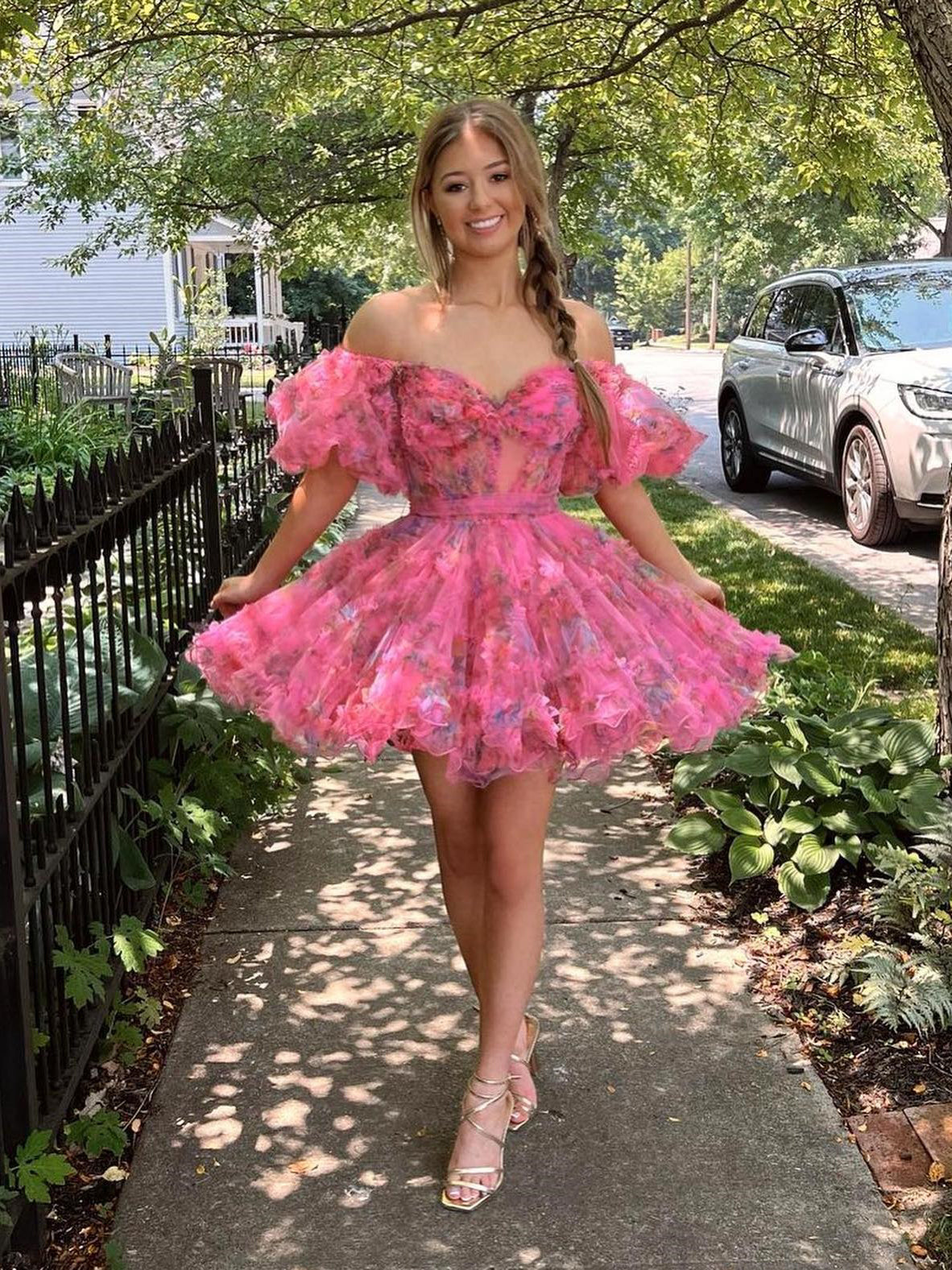 A-line Off-the-shoulder Charming Homecoming Dress Elegant Short Prom Dress SLD002 A-line Off-the-shoulder Charming Homecoming Dress Elegant Short Prom Dress SLD002