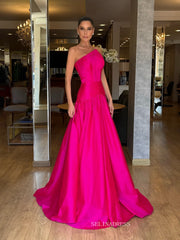 A-line Strapless Fuchsia Long Prom Dress Evening Dress TKL623|Selinadress