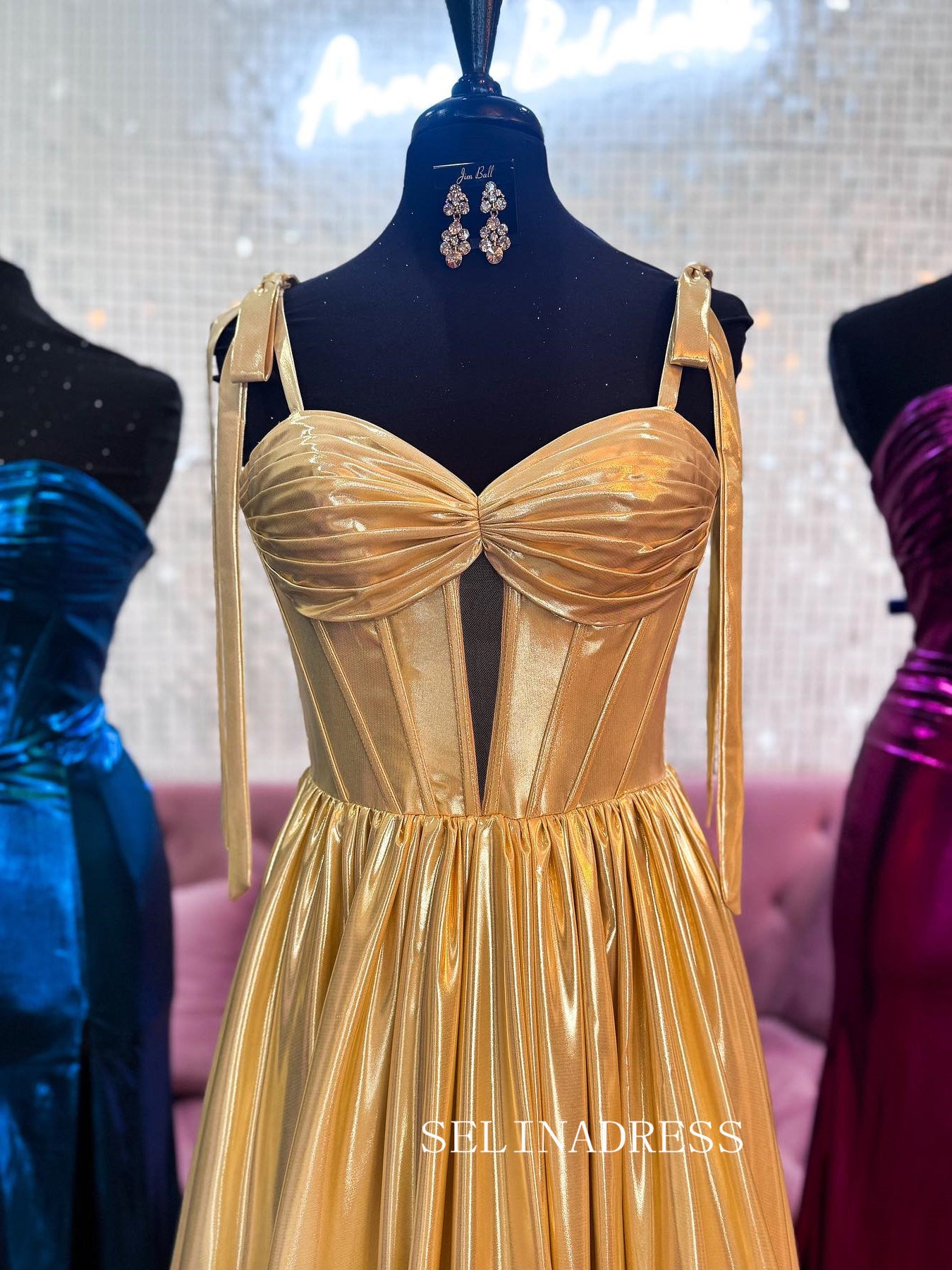 A-line Straps Long Prom Dress Cheap Evening Dress ABB021 – SELINADRESS