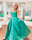 A-line Sweeteart Cheap Satin Long Prom Dress Evening Dress lpk918|Selinadress