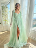 A-line Sweetheart Long Sleeve Prom Dress Gorgeous Evening Dresses SEA030|Selinadress