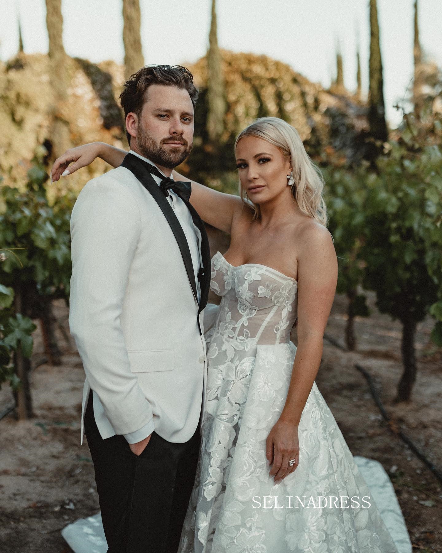 A-line Sweetheart Sexy Boho Beach wedding dress Tulle Lace Long Bridal SELINADRESS A-line Sweetheart Sexy Boho Beach wedding dress Tulle Lace Long Bridal SELINADRESS