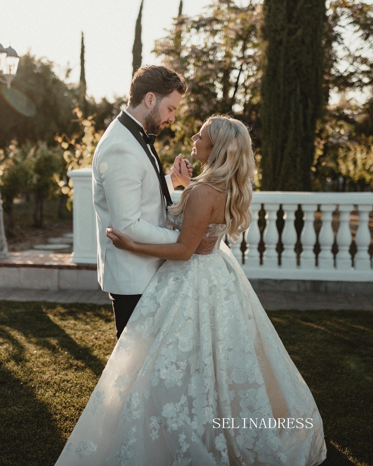 A-line Sweetheart Sexy Boho Beach wedding dress Tulle Lace Long Bridal SELINADRESS A-line Sweetheart Sexy Boho Beach wedding dress Tulle Lace Long Bridal SELINADRESS