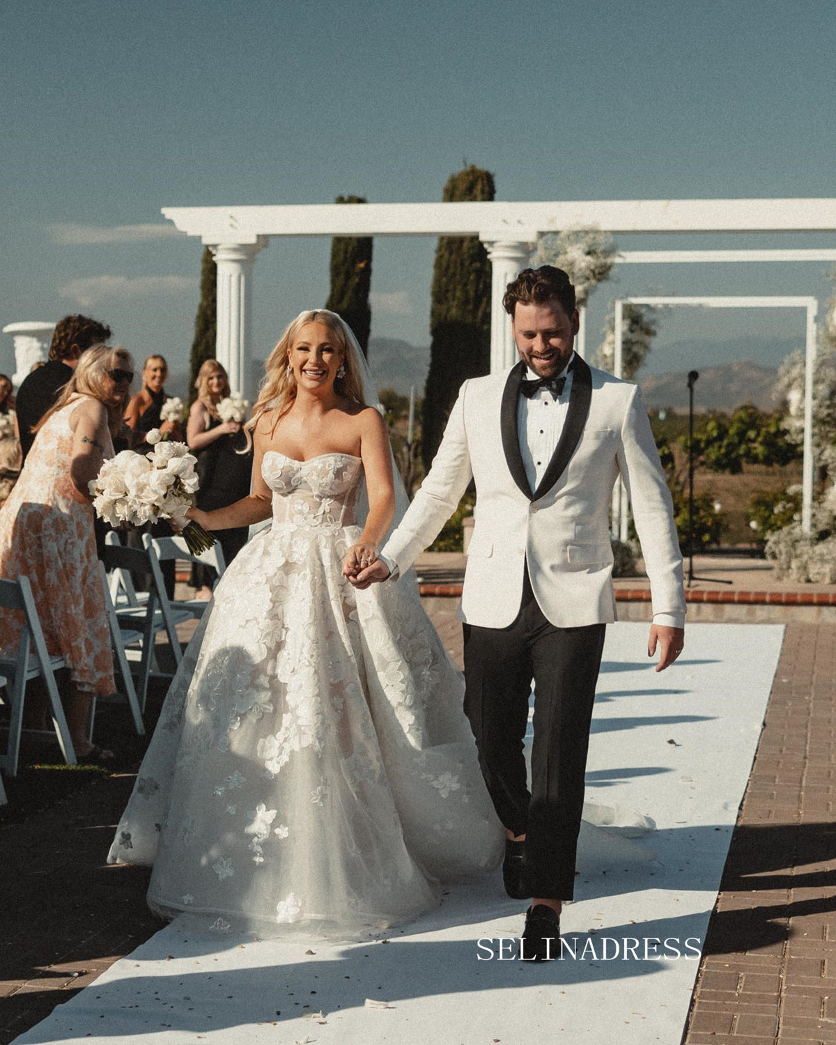 A-line Sweetheart Sexy Boho Beach wedding dress Tulle Lace Long Bridal SELINADRESS A-line Sweetheart Sexy Boho Beach wedding dress Tulle Lace Long Bridal SELINADRESS
