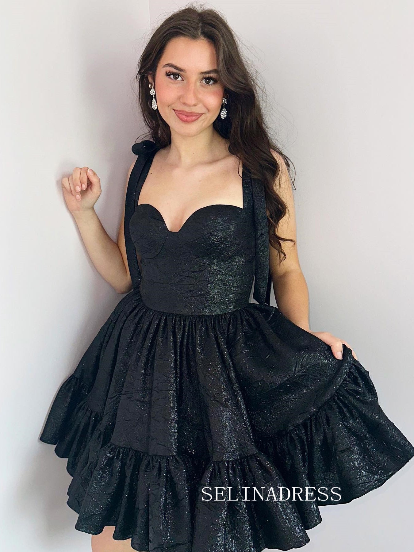A-line Sweetheart Short Prom Dress Black Homecoming Dresses #TKL2311 SELINADRESS A-line Sweetheart Short Prom Dress Black Homecoming Dresses #TKL2311 SELINADRESS