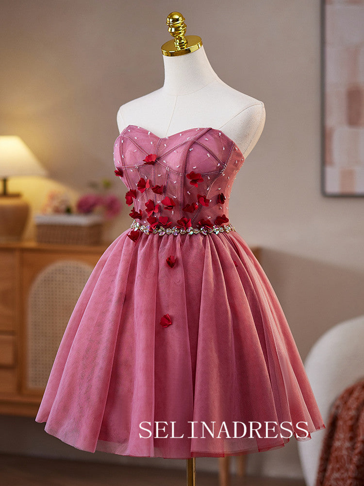 A-line Sweetheart Tulle Homecoming Dress Cute Cocktail  Dresses #ABC010|Selinadress