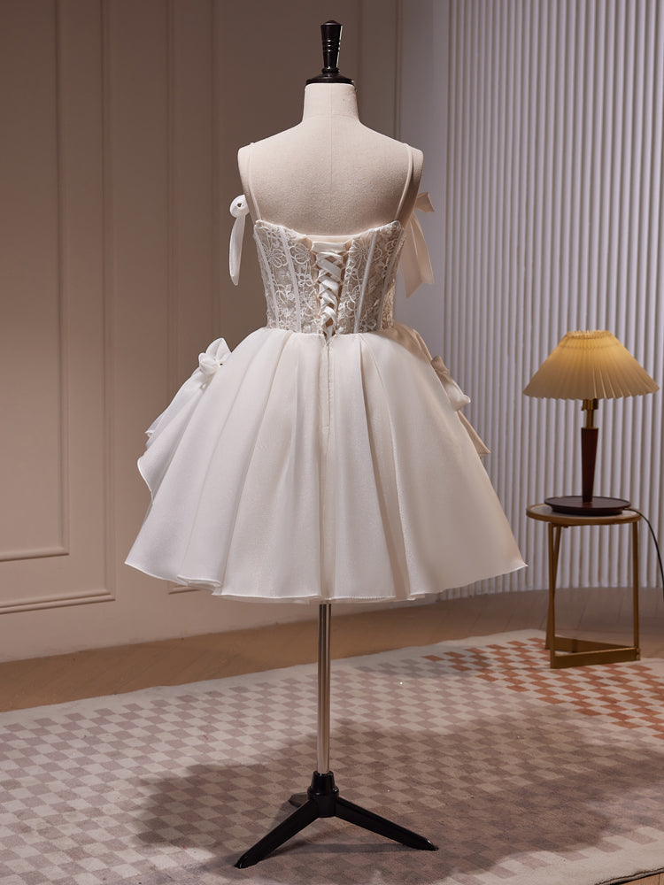 A-line Sweetheart White Homecoming Dress Cute Graduation Dress Short P SELINADRESS A-line Sweetheart White Homecoming Dress Cute Graduation Dress Short P SELINADRESS