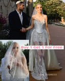 Amazing Spaghetti Straps Lace Wedding Dresses LKO015