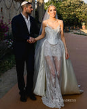 Amazing Spaghetti Straps Lace Wedding Dresses LKO005|Selinadress