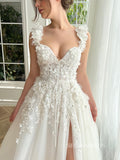 Beautiful Lace Prom Dress White Long Evening Dresses SEA036|Selinadress