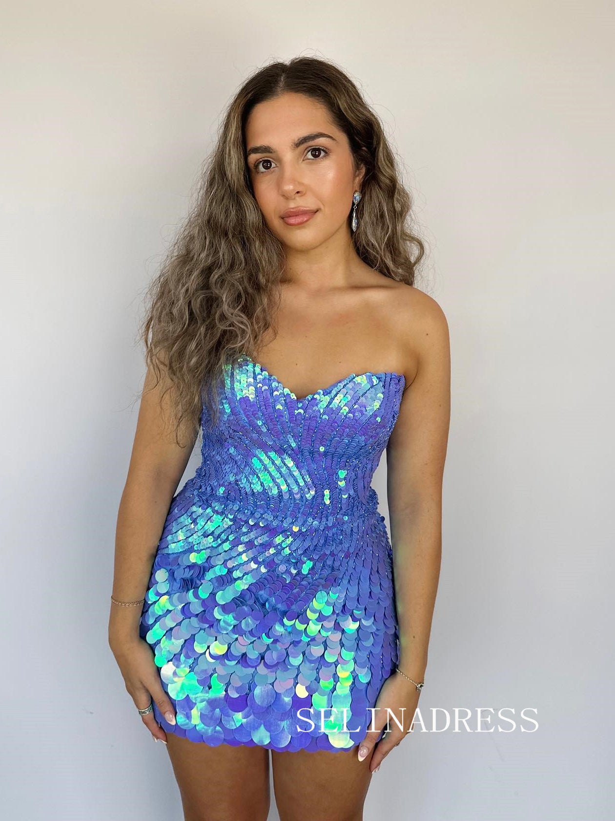 Blue Sweetheart Sequins Homecoming Dresses Hoco Dress Cocktail Dress # SELINADRESS Blue Sweetheart Sequins Homecoming Dresses Hoco Dress Cocktail Dress # SELINADRESS