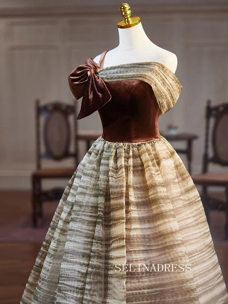 Brown Long Prom Dresses Ball Gown 2024 One-Shoulder Backless Prom Formal Dresses Evening Gowns TKL1901 Brown Long Prom Dresses Ball Gown 2024 One-Shoulder Backless Prom Formal Dresses Evening Gowns TKL1901