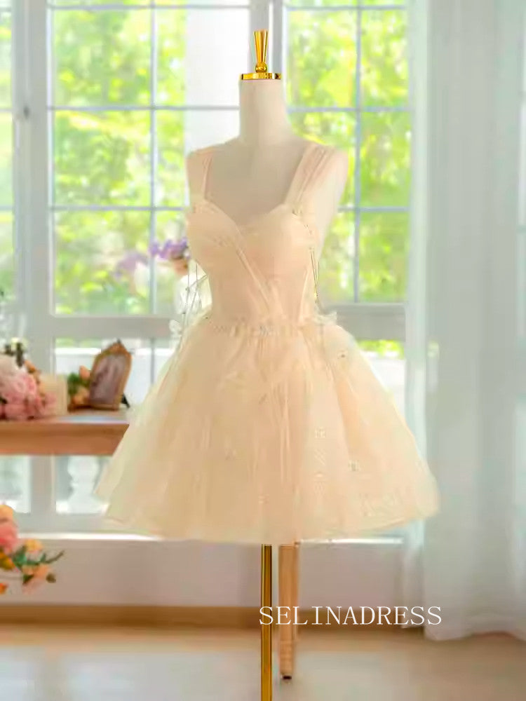 Champagne Off-the-shoulder Cocktail Dress Cute Homecoming Dresses #ALI SELINADRESS Champagne Off-the-shoulder Cocktail Dress Cute Homecoming Dresses #ALI SELINADRESS