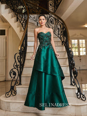 Charming A-line Sweetheart Beaded Green Long Prom Dress Evening Dress TKL721|Selinadress